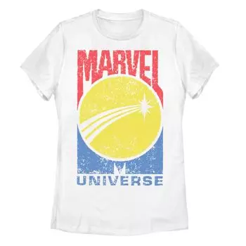 Футболка с логотипом Marvel Universe Planet для юниоров Licensed Character, белый