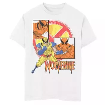 Футболка с логотипом Marvel X-Men Wolverine и коллажем для мальчиков 8–20 лет Licensed Character