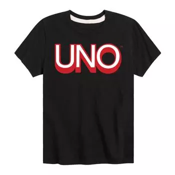 Футболка с логотипом Mattel UNO для мальчиков 8–20 лет Licensed Character, черный
