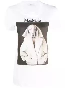 Футболка с логотипом MAX MARA, белый