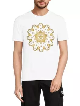 Футболка с логотипом Medusa Versace, белый