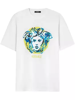 Футболка с логотипом Medusa Versace, белый