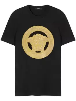 Футболка с логотипом Medusa Versace, черный