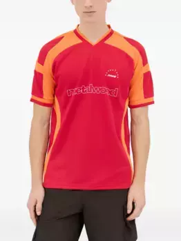 Футболка с логотипом Metalwood Studio, красный