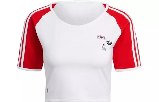 Футболка с логотипом Микки Мауса, женская, белая Adidas Originals