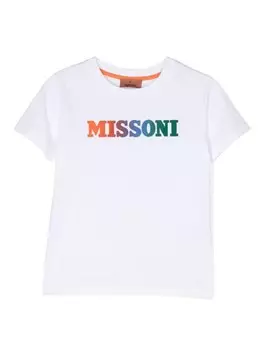 Футболка с логотипом Missoni Kids, белый