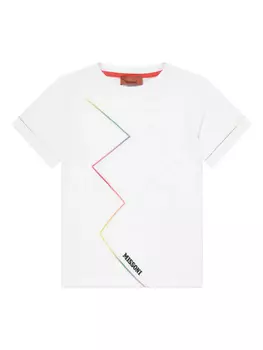 Футболка с логотипом Missoni Kids, белый