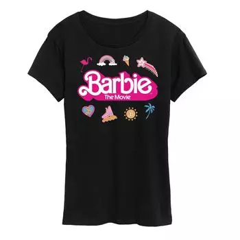 Футболка с логотипом Missy Plus Barbie The Movie Icons и графическим рисунком Licensed Character, черный
