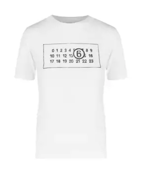 Футболка с логотипом Mm6 Maison Margiela, белый