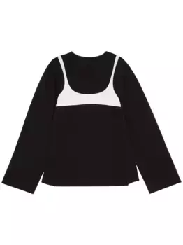 Футболка с логотипом MM6 Maison Margiela, черный