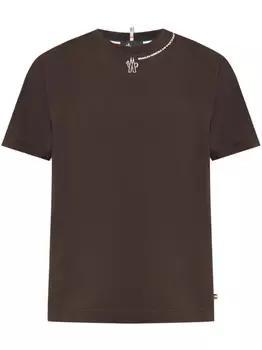 Футболка с логотипом Moncler Grenoble, коричневый