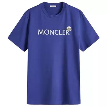Футболка с логотипом Moncler, синий