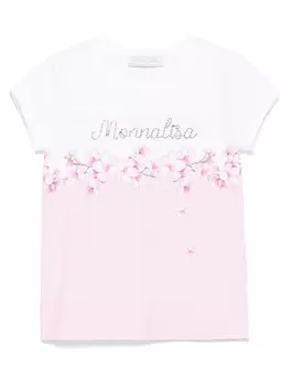 Футболка с логотипом Monnalisa, белый