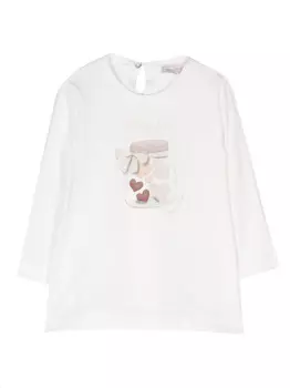 Футболка с логотипом Monnalisa, белый