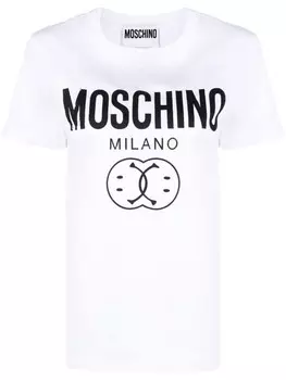 Футболка с логотипом Moschino, белый