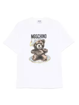 Футболка с логотипом Moschino, белый