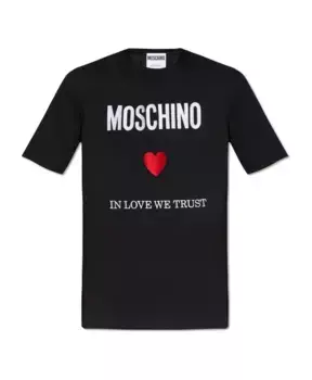 Футболка с логотипом Moschino, черный