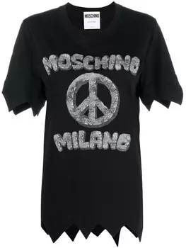 Футболка с логотипом Moschino, черный