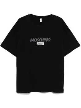 Футболка с логотипом Moschino, черный