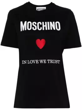 Футболка с логотипом Moschino, черный