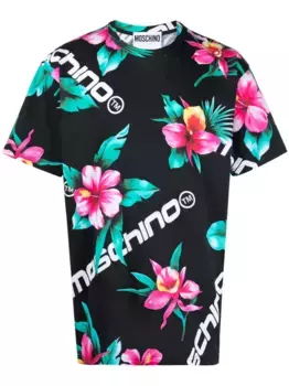 Футболка с логотипом Moschino, черный