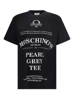 Футболка с логотипом Moschino, черный