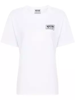 Футболка с логотипом MOSCHINO JEANS, белый