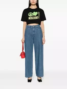 Футболка с логотипом MOSCHINO JEANS, черный