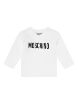 Футболка с логотипом Moschino Kids, белый