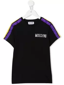 Футболка с логотипом Moschino Kids, черный