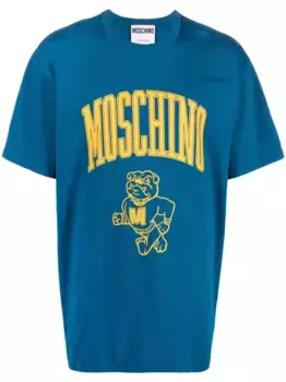 Футболка с логотипом Moschino, синий