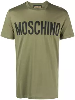 Футболка с логотипом Moschino, зеленый