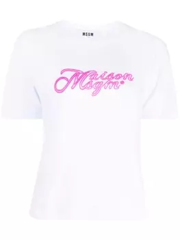 Футболка с логотипом MSGM, белый