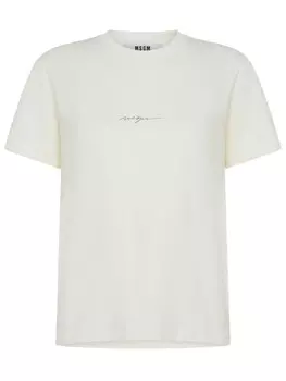 Футболка с логотипом MSGM, белый