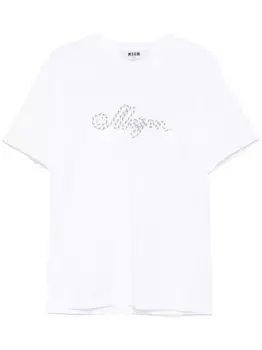 Футболка с логотипом MSGM, белый