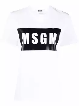 Футболка с логотипом MSGM, белый