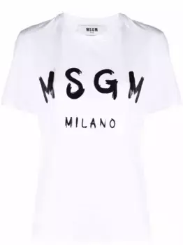 Футболка с логотипом MSGM, белый