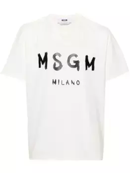 Футболка с логотипом MSGM, белый