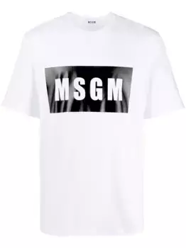Футболка с логотипом MSGM, белый