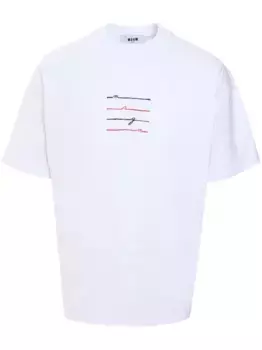 Футболка с логотипом MSGM, белый
