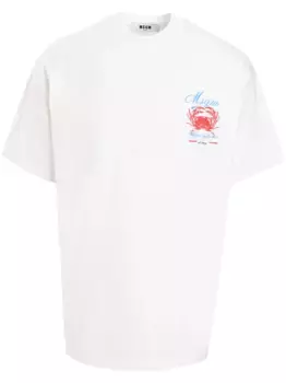 Футболка с логотипом MSGM, белый