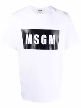 Футболка с логотипом MSGM, белый