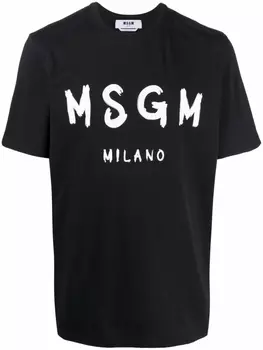 Футболка с логотипом MSGM, черный