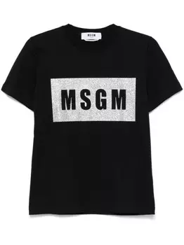 Футболка с логотипом MSGM, черный