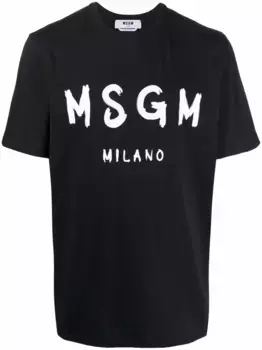 Футболка с логотипом MSGM, черный