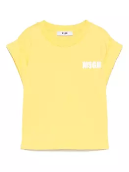 Футболка с логотипом MSGM Kids, желтый