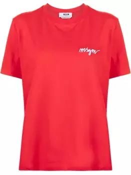 Футболка с логотипом MSGM, красный