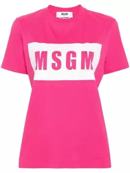 Футболка с логотипом MSGM, розовый