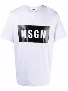Футболка с логотипом MSGM, серый