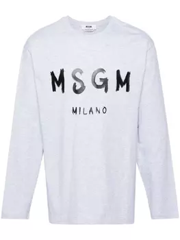 Футболка с логотипом MSGM, серый